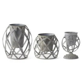 14" Woven Metal Garden Pot