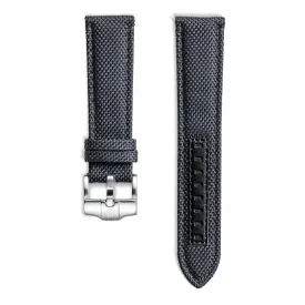 22mm Nylon Leather Watch Strap | Grey