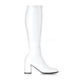 3 Inch Heel GOGO-300 White Pat