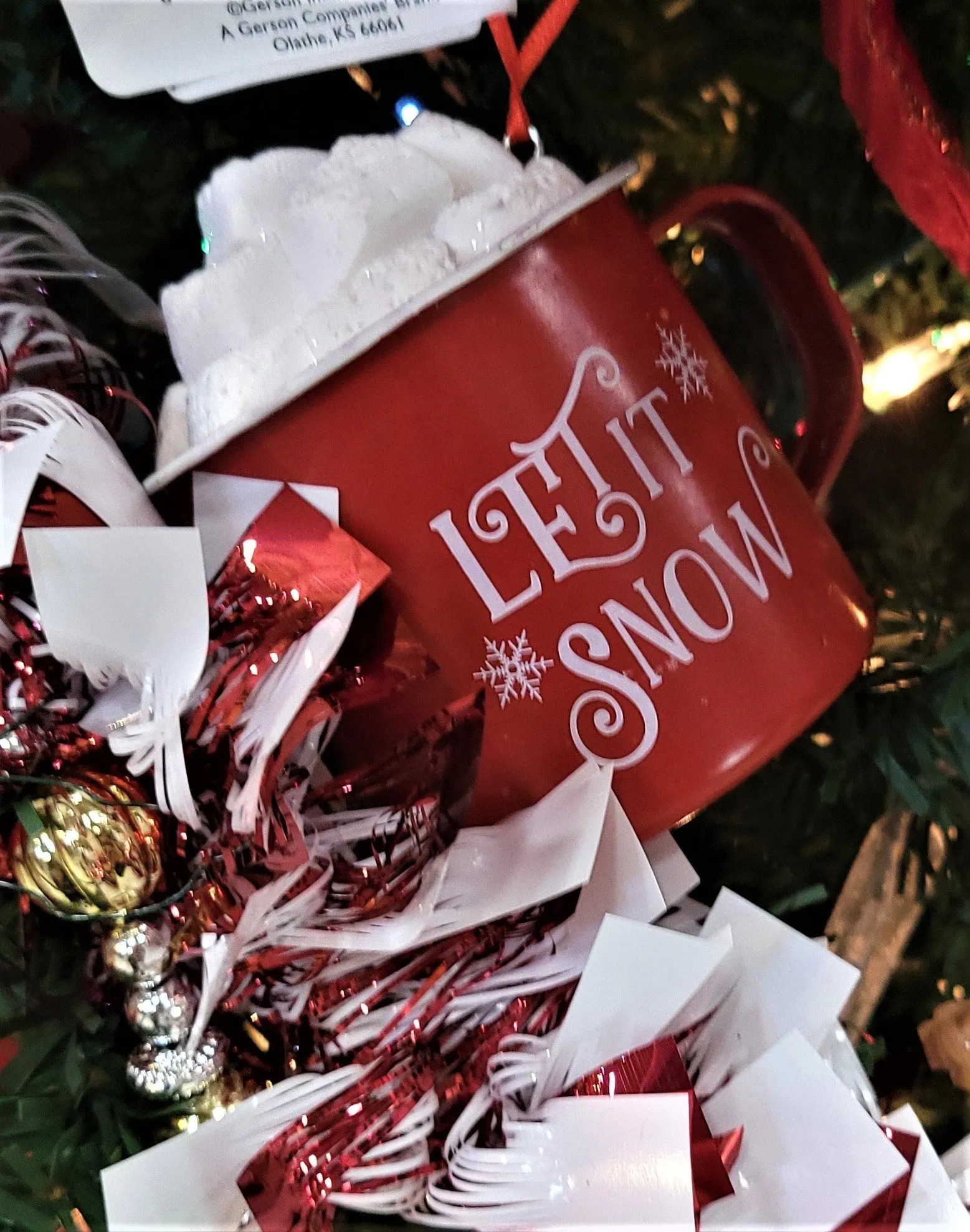 3" Hot Cocoa Mug with Marshmallows Ornament