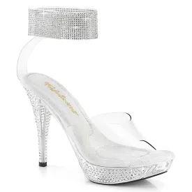 4 1/2" Rhinestone Platform Sandal with Rhinestone Ankle Cuff (ELEGANT-442)