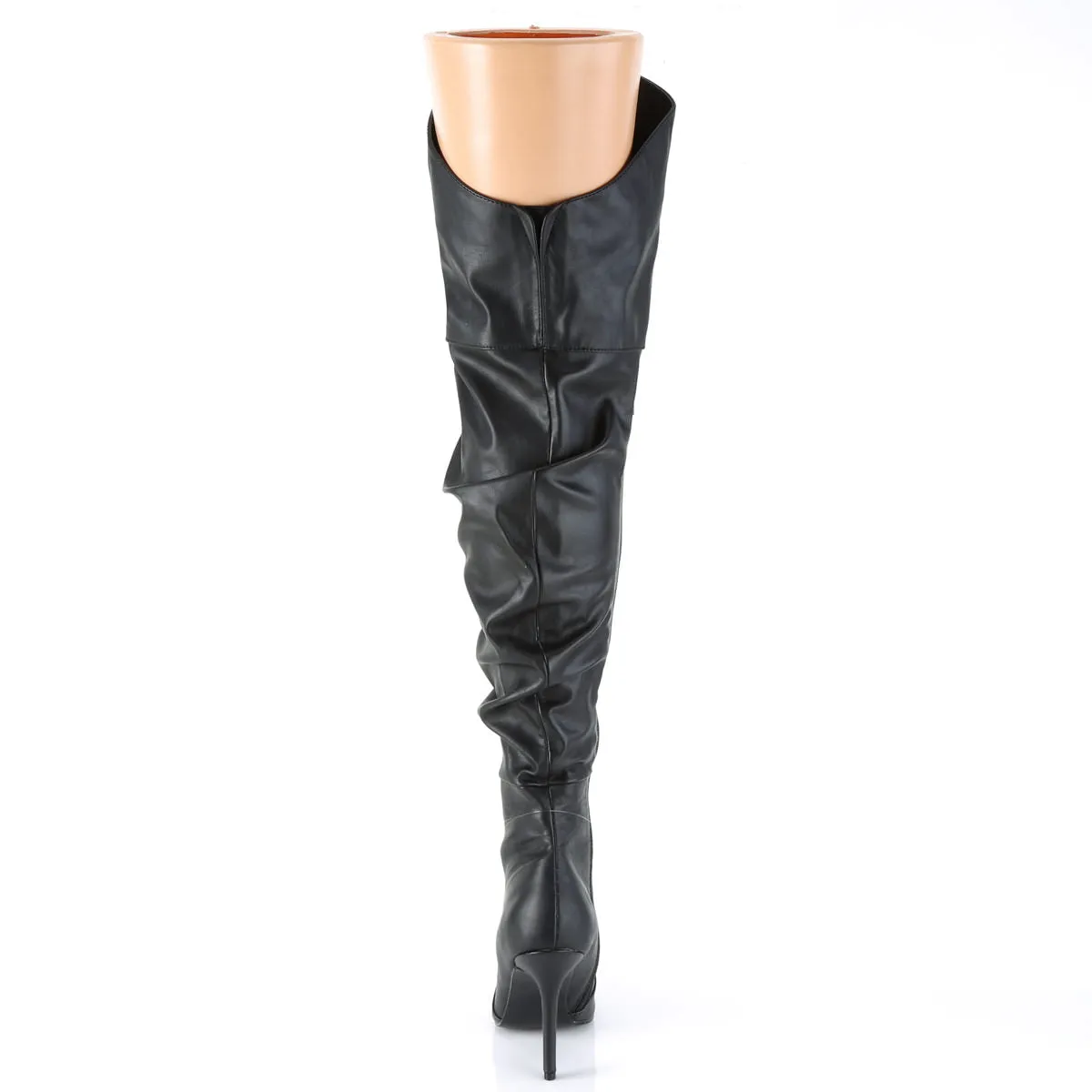 4 Inch Heel CLASSIQUE-3011 Black Faux Leather