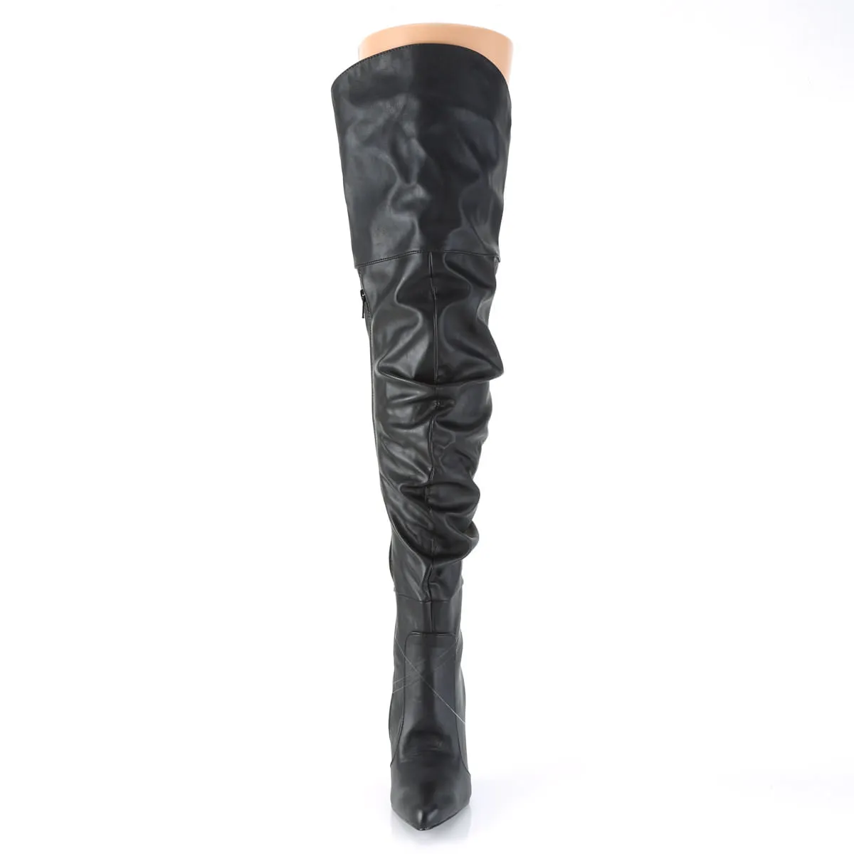 4 Inch Heel CLASSIQUE-3011 Black Faux Leather