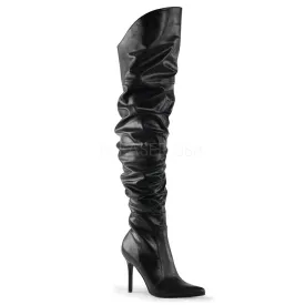 4 Inch Heel CLASSIQUE-3011 Black Faux Leather