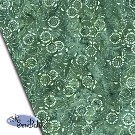 57" Batik Canvas (5oz) - Medora Flora - Ivy
