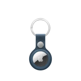 AirTag FineWoven Key Ring - Pacific Blue