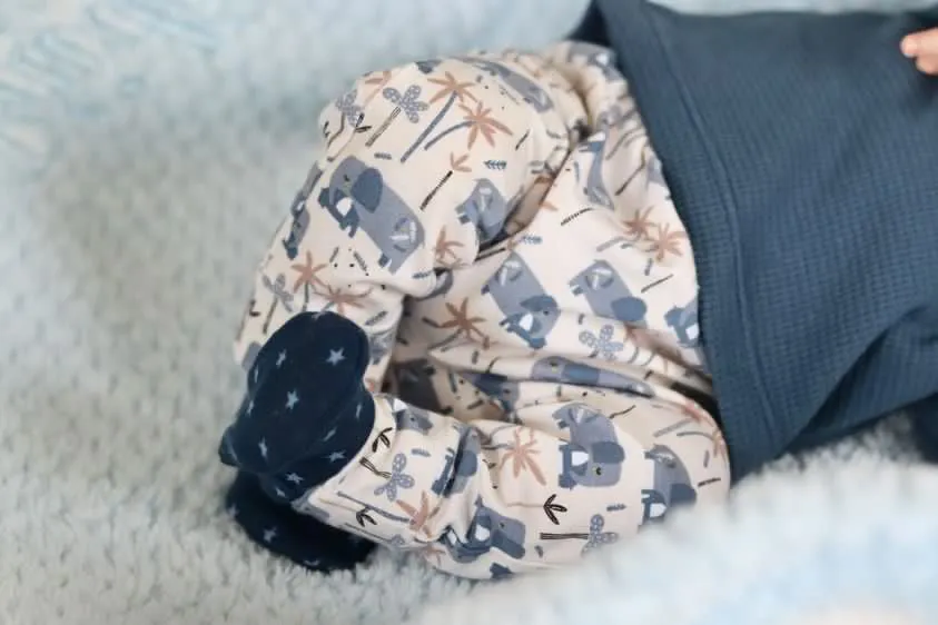 Baby Booties - Dove Blue & Navy Blue Stars