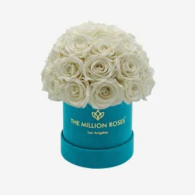 Basic Dark Green Suede Superdome Box | White Roses