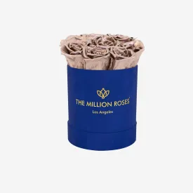Basic Royal Blue Suede Box | Rose Gold Roses