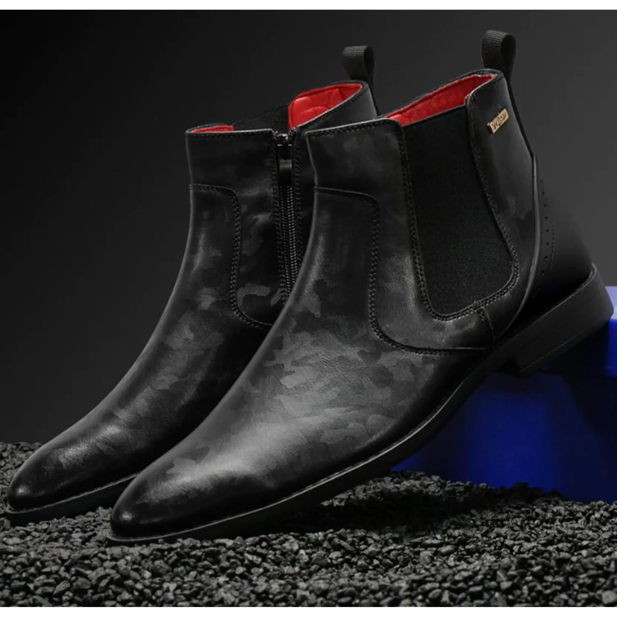 Black Leather Chelsea Boot