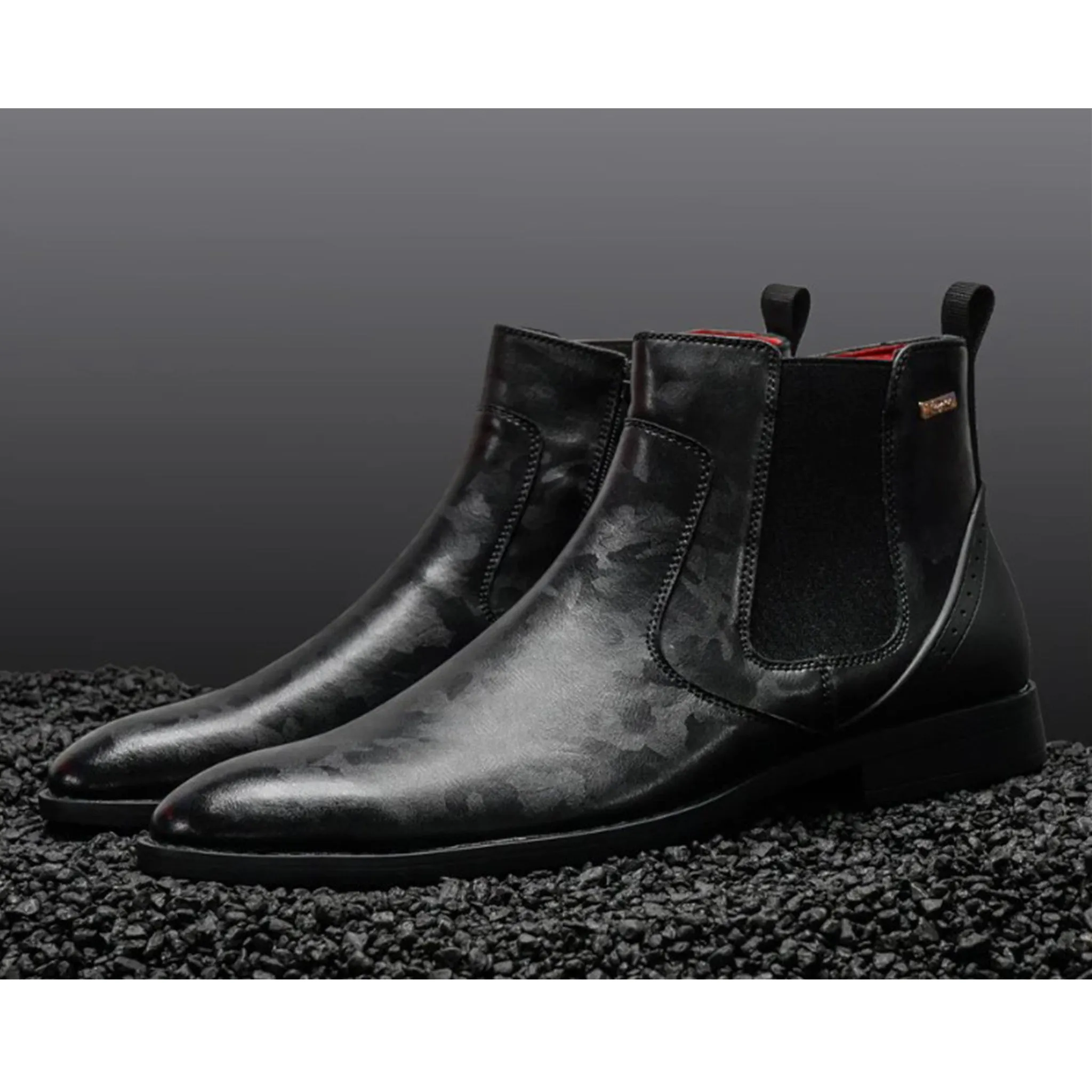 Black Leather Chelsea Boot