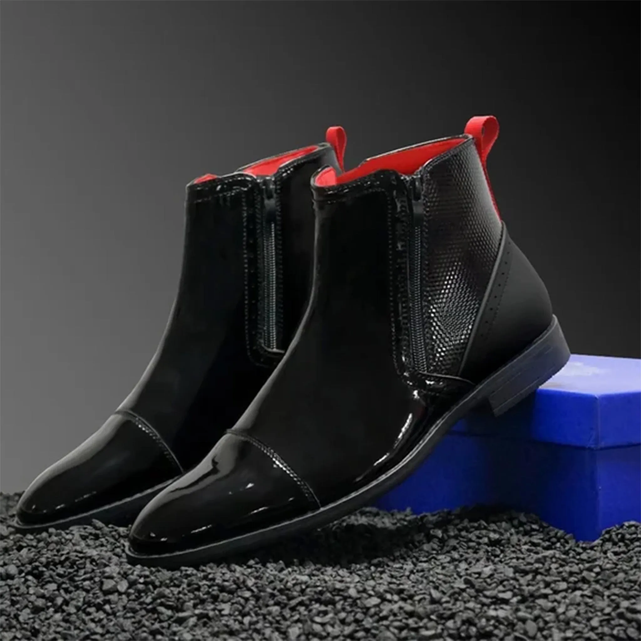 Black Patent Chelsea Boot