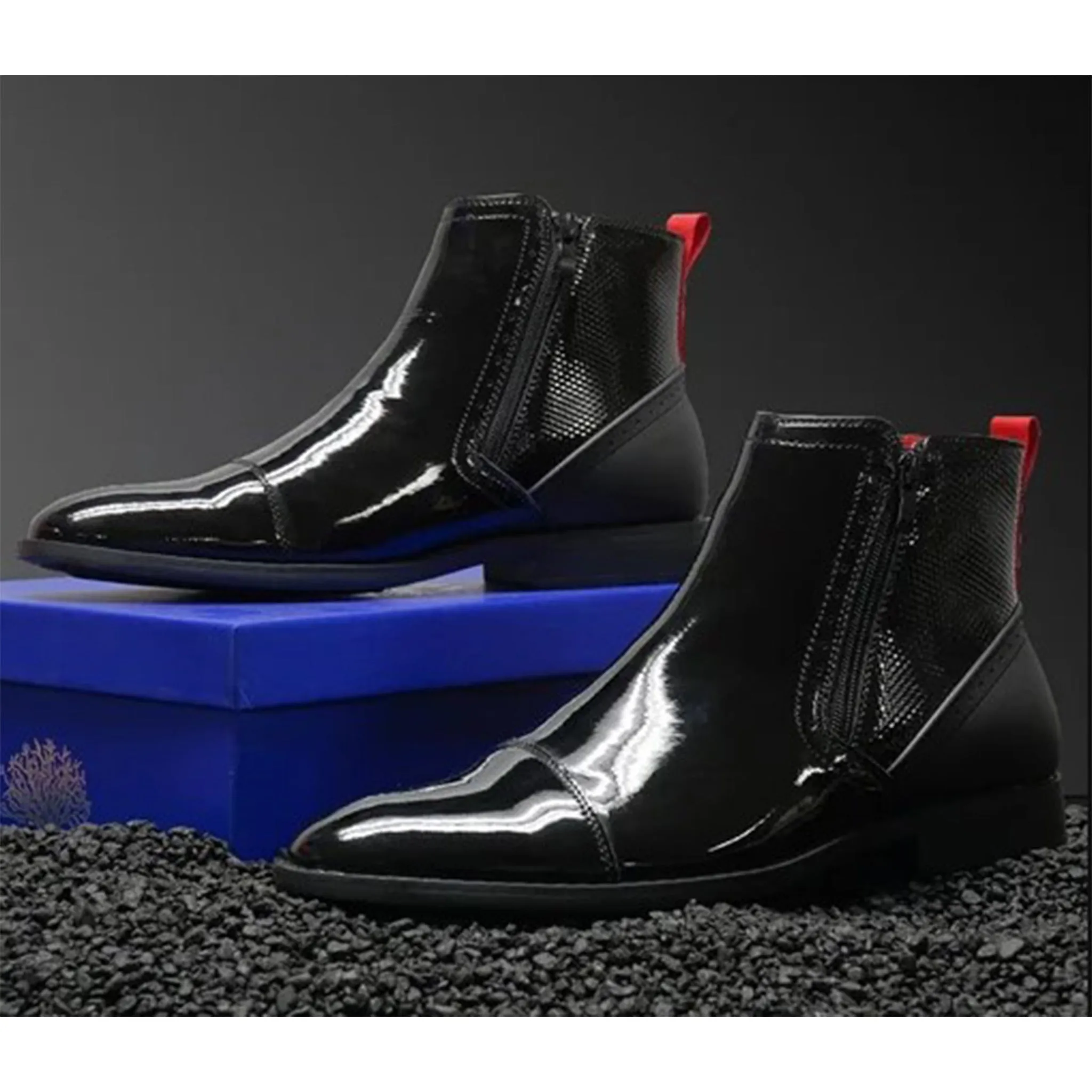 Black Patent Chelsea Boot