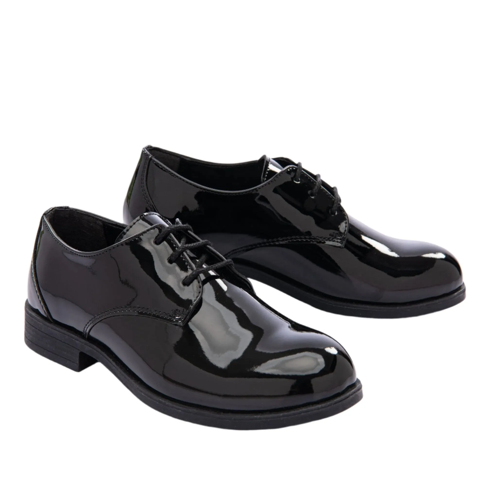 Black Patent Lace Dress Shoes