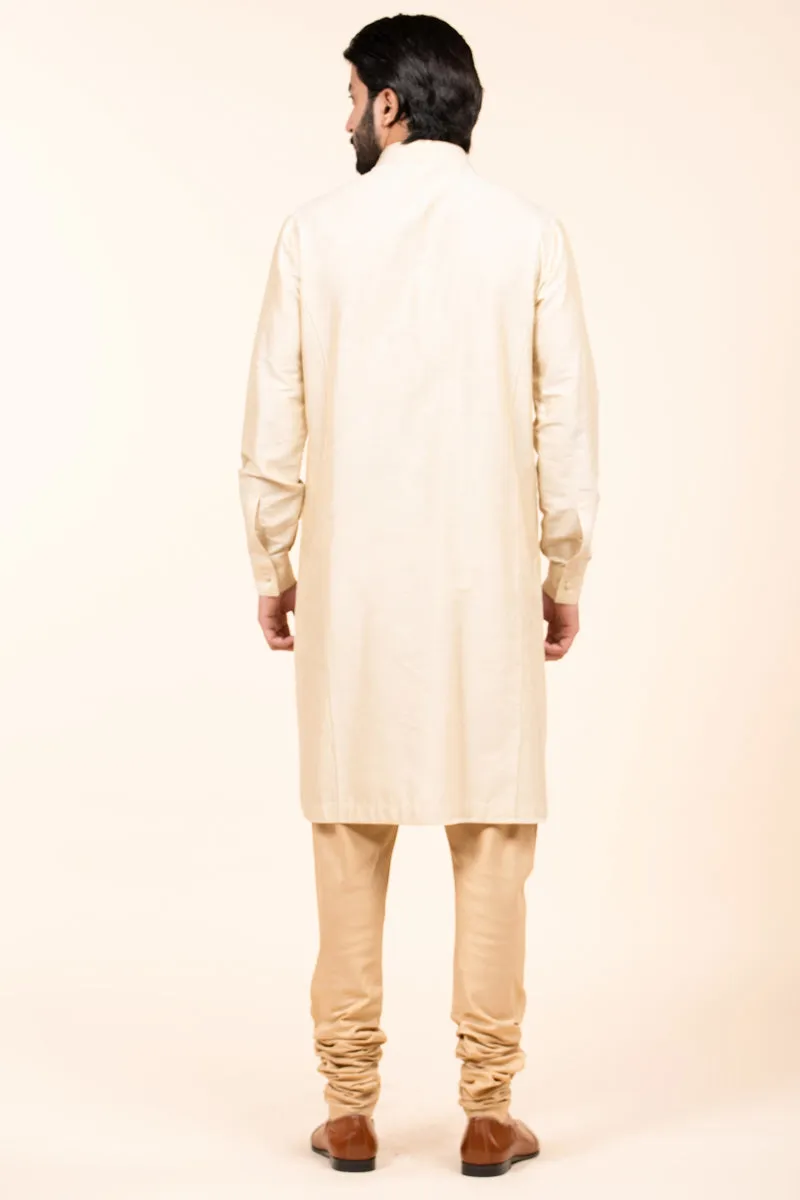 Black Textured Single Kurta