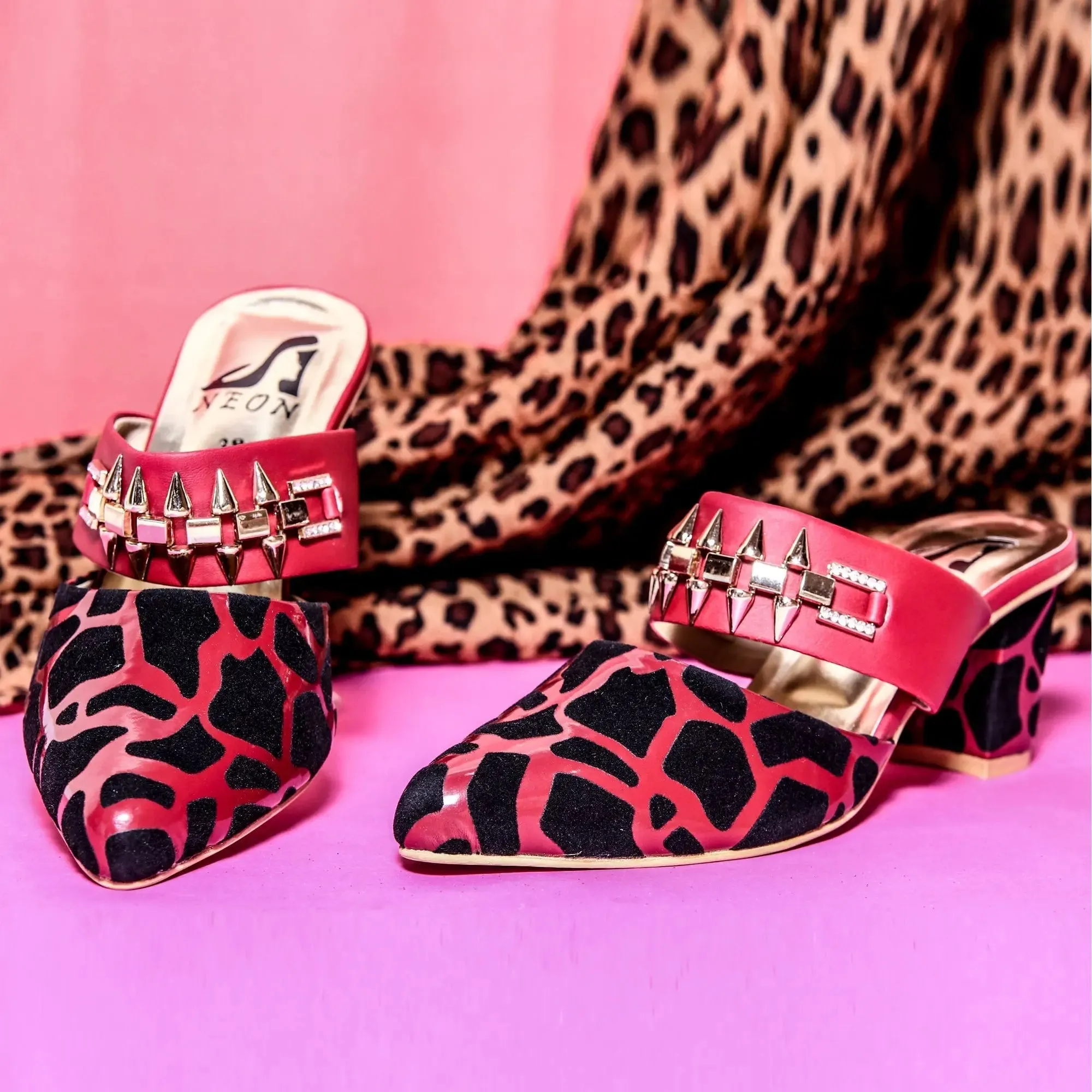 Block Heels Mules Shoes