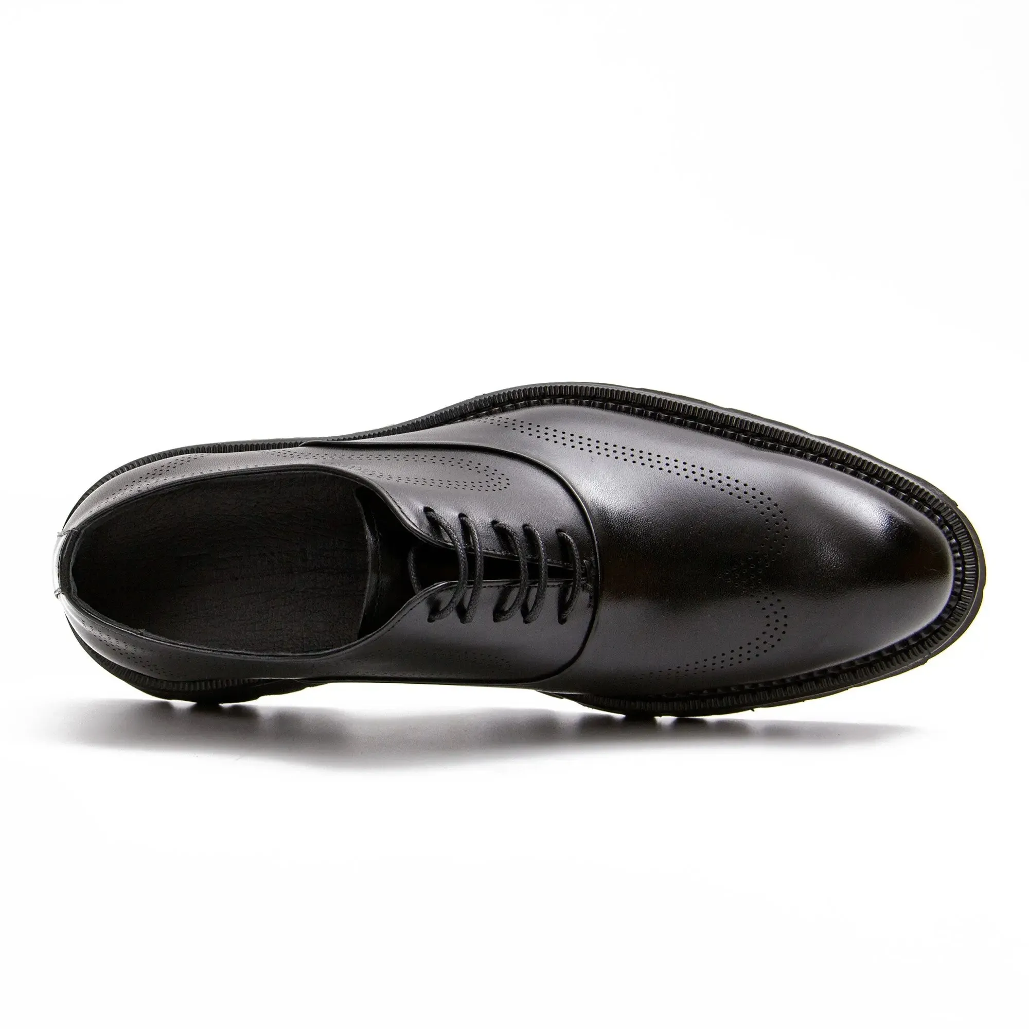 Brown thick sole oxford shoes