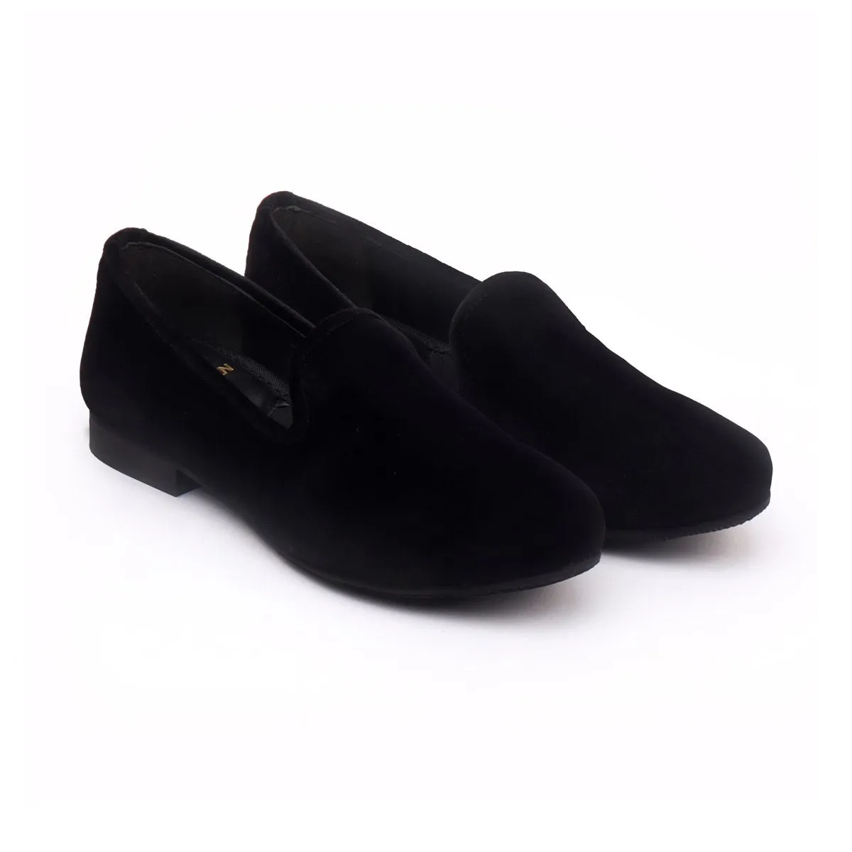 Brune & Bareskin Black Velvet Slip-Ons For Women