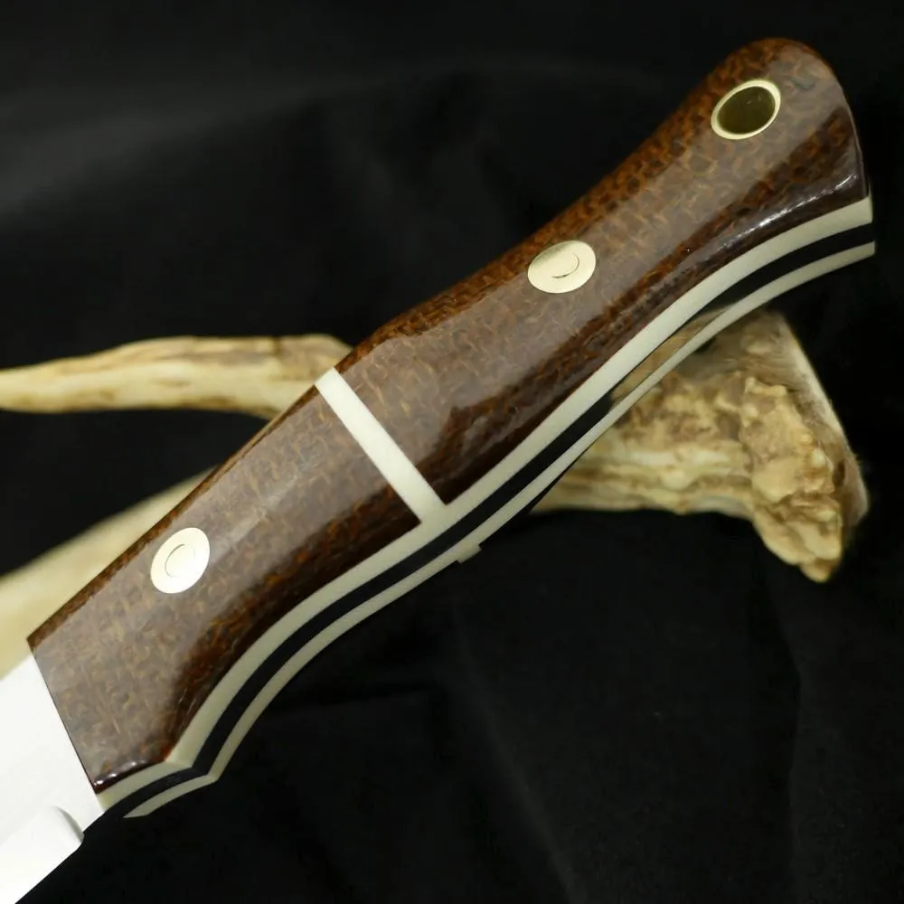 Classic: Dark Brown Burlap & Ivory G10