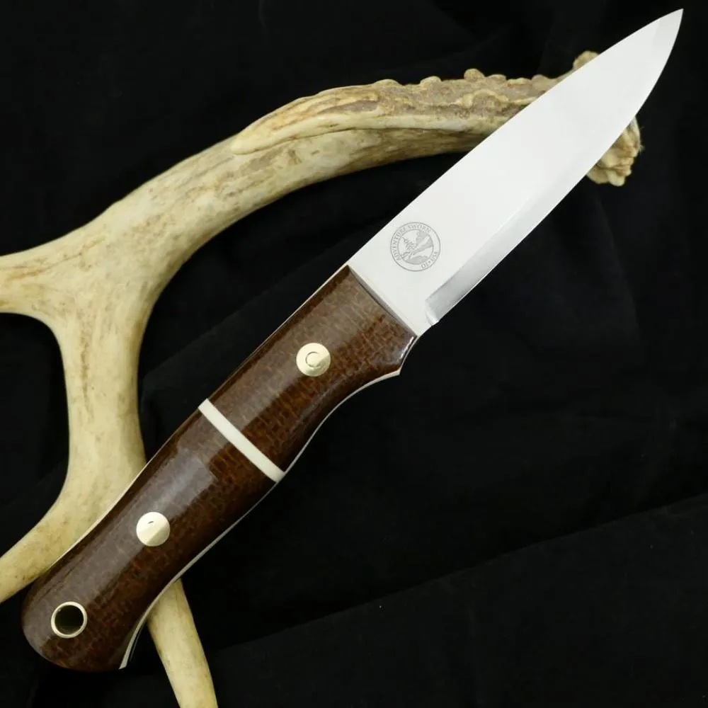 Classic: Dark Brown Burlap & Ivory G10