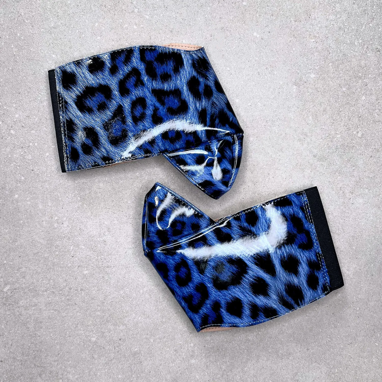 Classique Shoe Protector - Blue Leopard 8 INCH