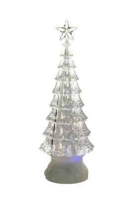 Clear Christmas Tree Snow Globe 10", 13", 15"