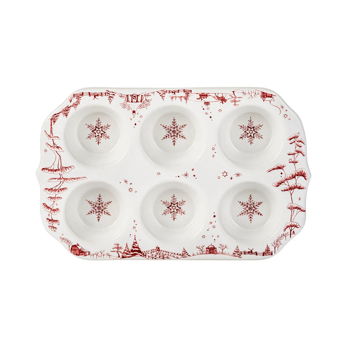 Country Estate Winter Frolic Muffin Dish