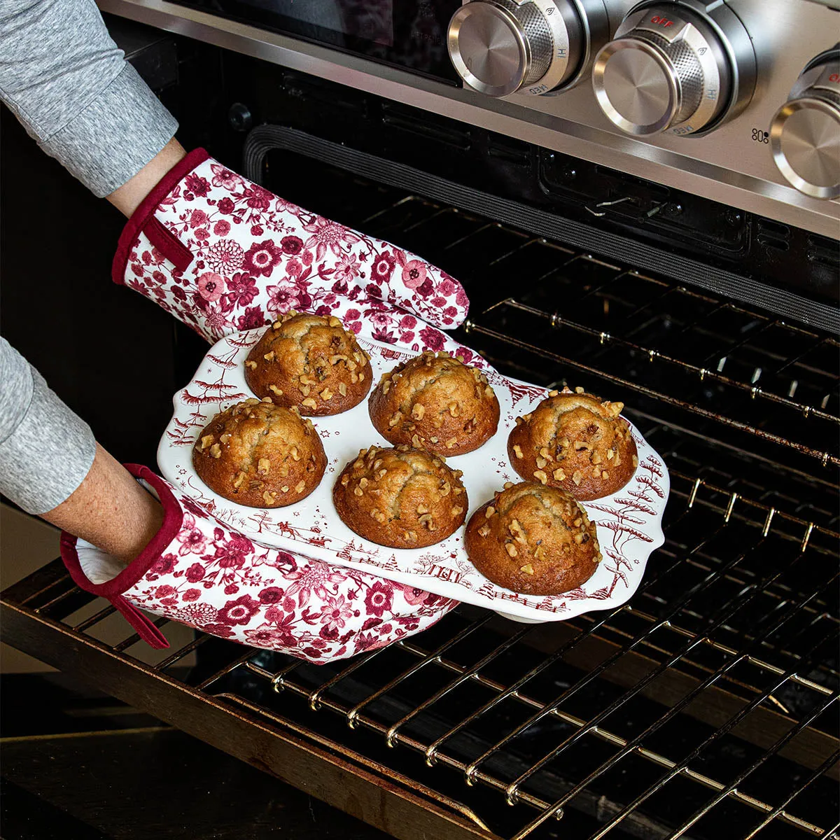 Country Estate Winter Frolic Muffin Dish
