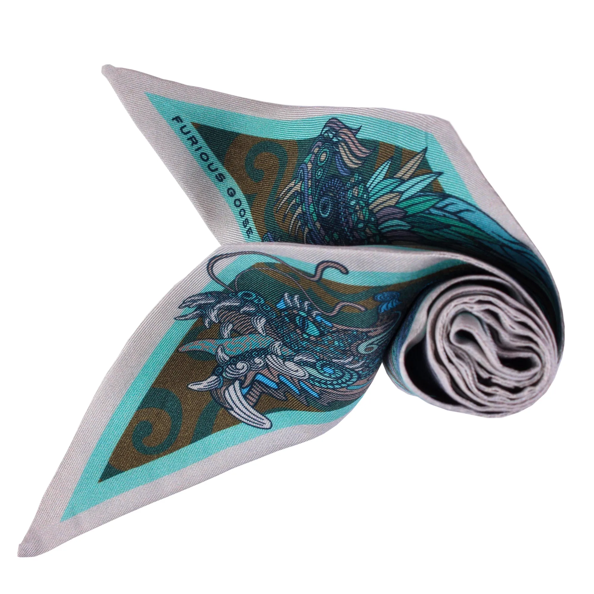 Dragon Bow Caelum, Silk Ribbon Scarf