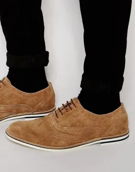 Dune Brogues In Tan Suede Dune Brogues In Tan Suede