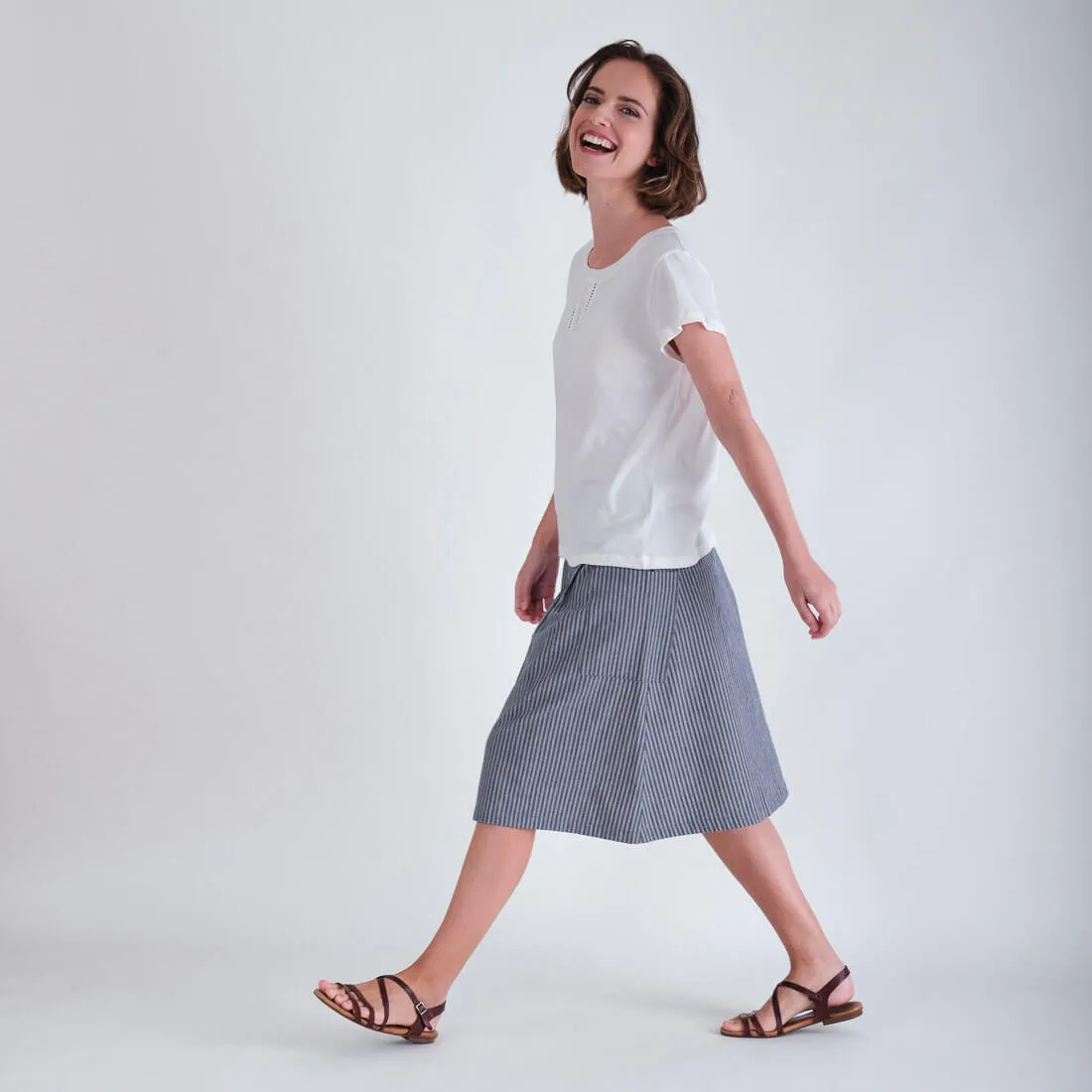 Emma Linen Crew T-Shirt