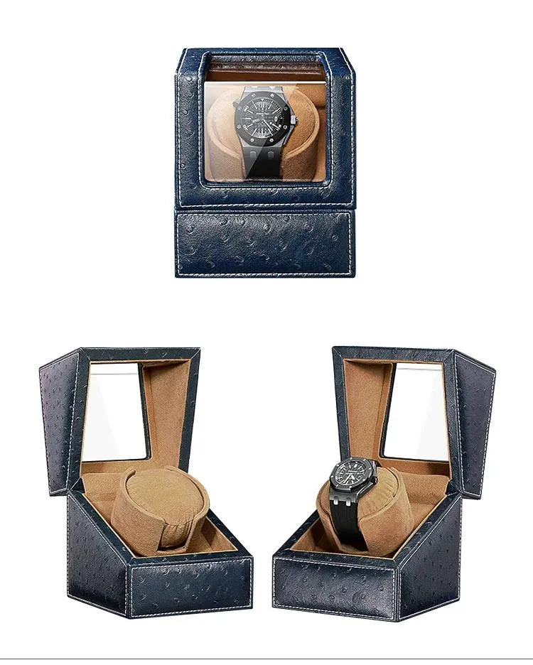 Fabrizio Ostrich Skin Box Mechanical Watch Winder