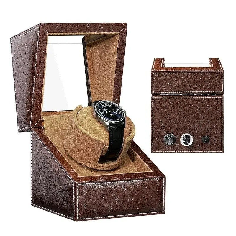 Fabrizio Ostrich Skin Box Mechanical Watch Winder