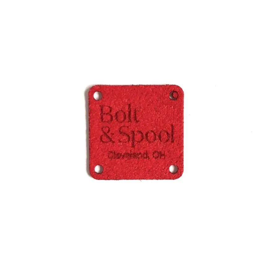 Faux Suede Bolt & Spool Tag Set