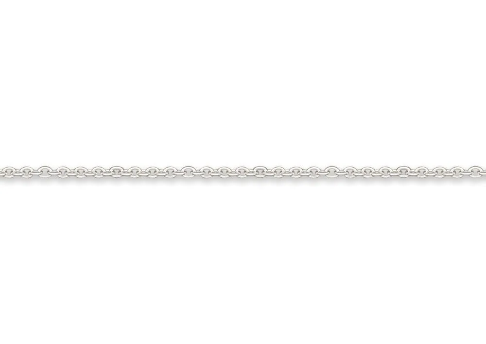 Fine Cable Chain, White Gold