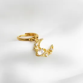Galaxy Moon Earring