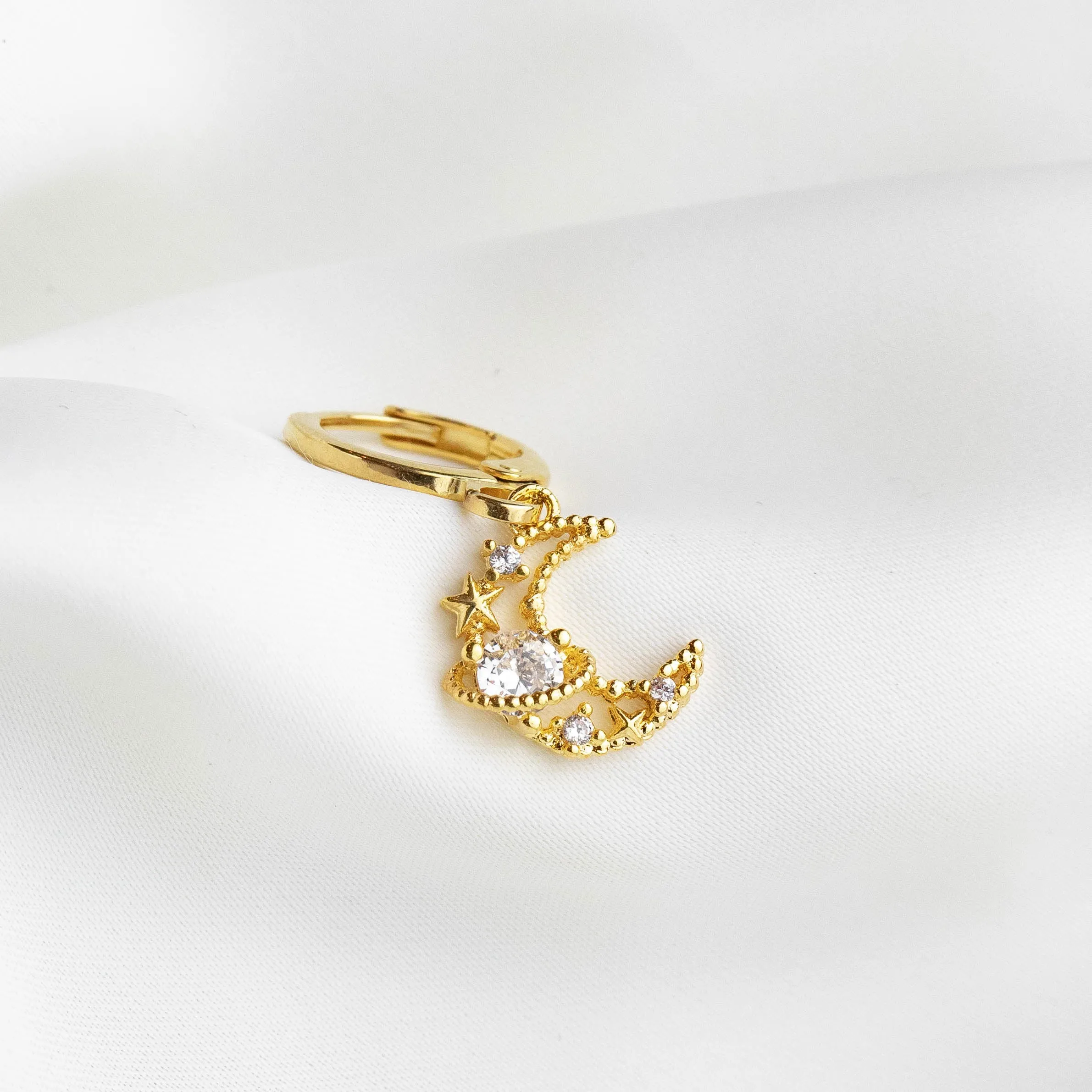 Galaxy Moon Earring