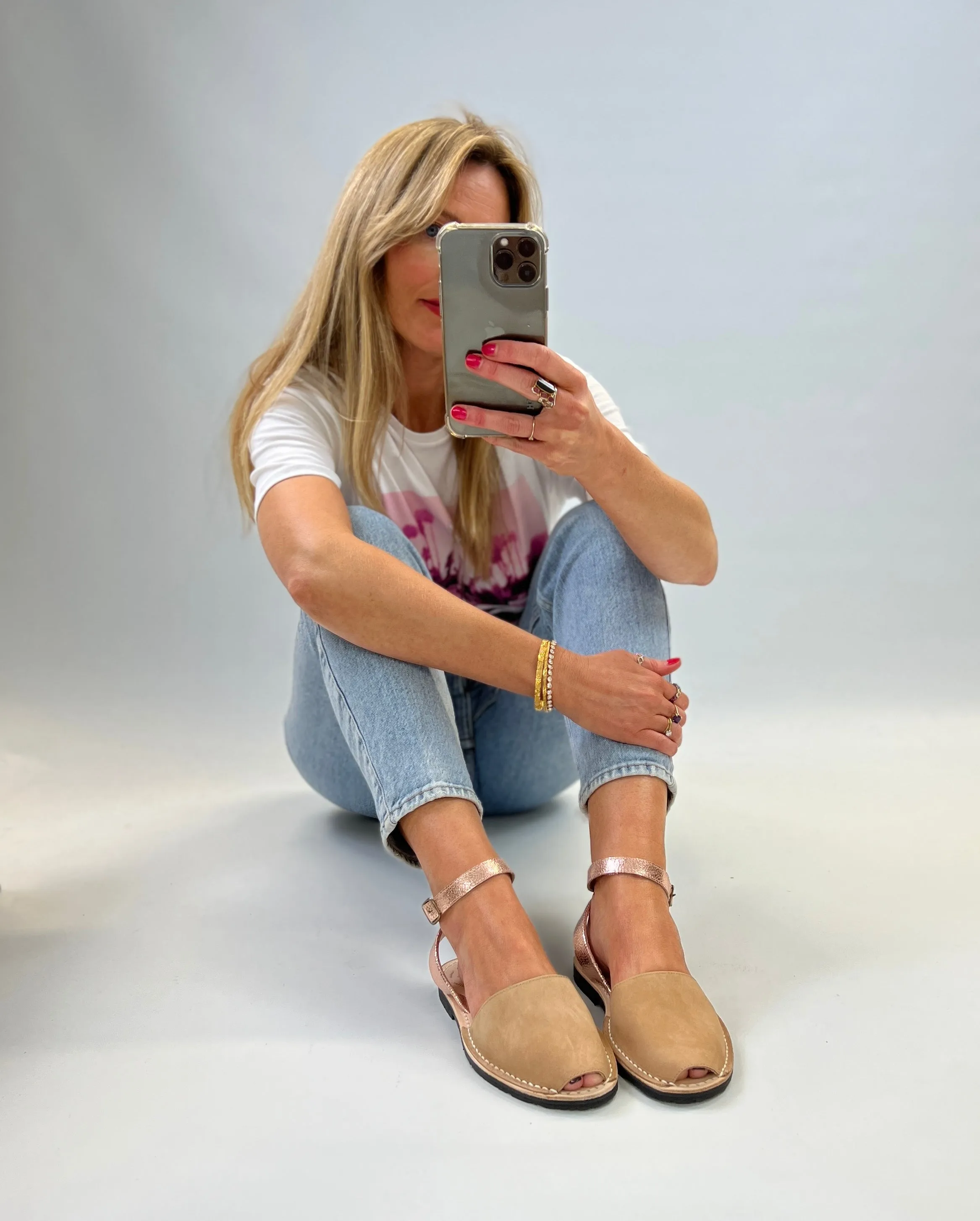 Galdana Tan Ankle Strap Avarca