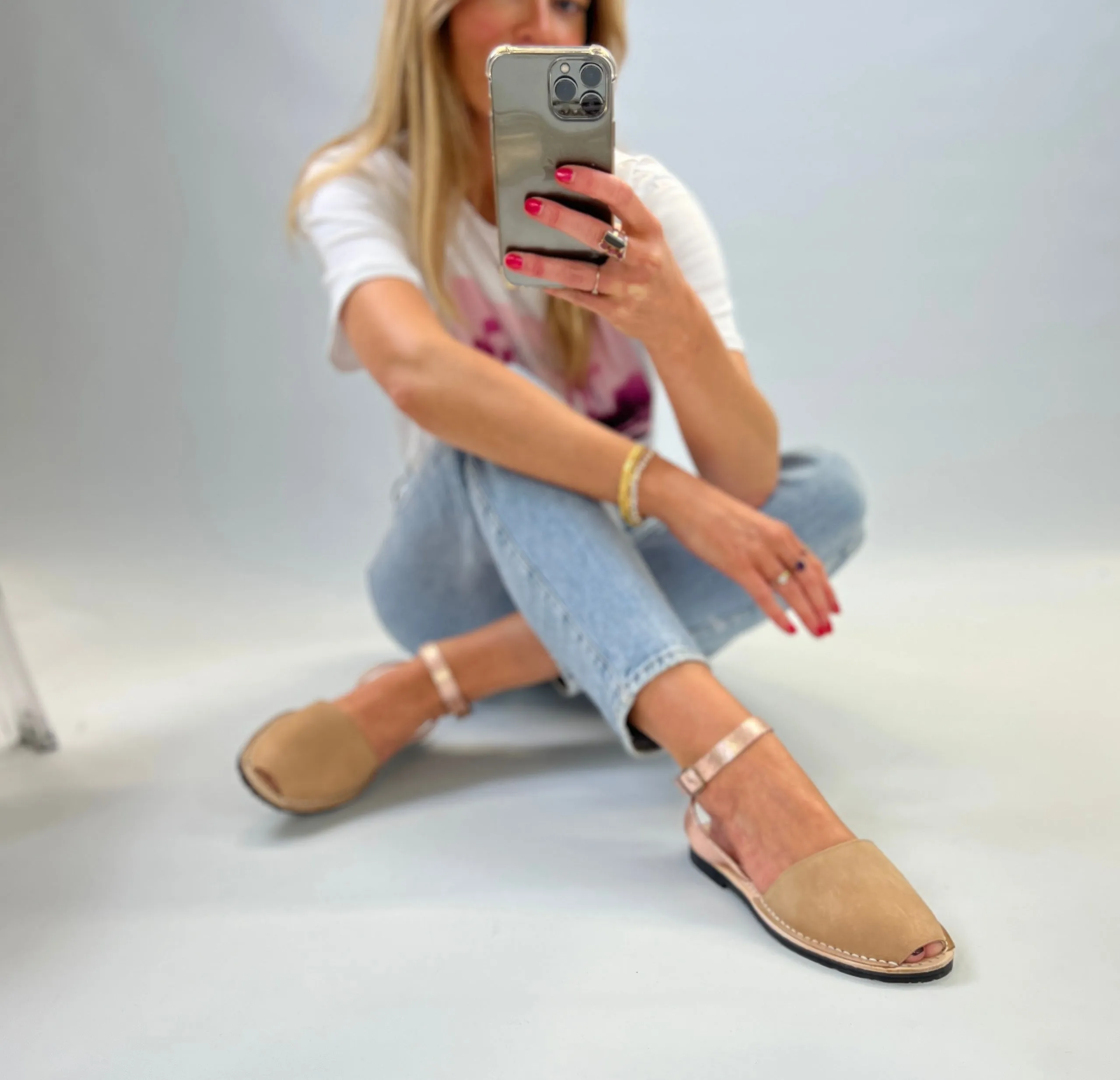 Galdana Tan Ankle Strap Avarca