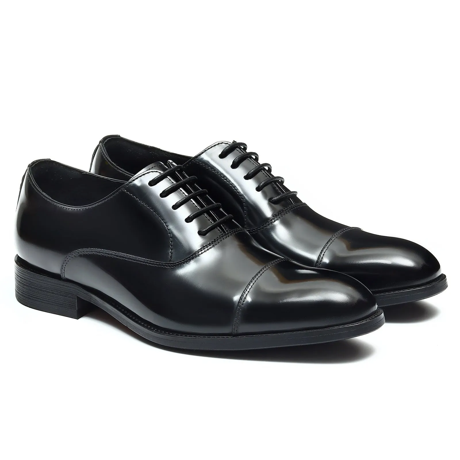 Glossy leather oxford shoes