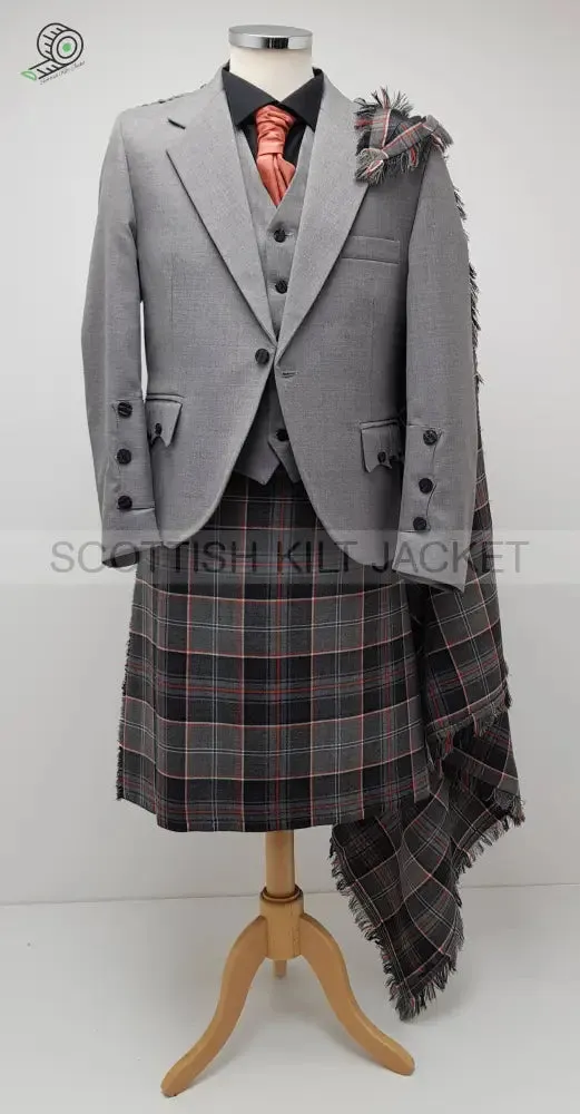 Gray Argyle Kilt Outfits Full Highland Dress In 8 yard