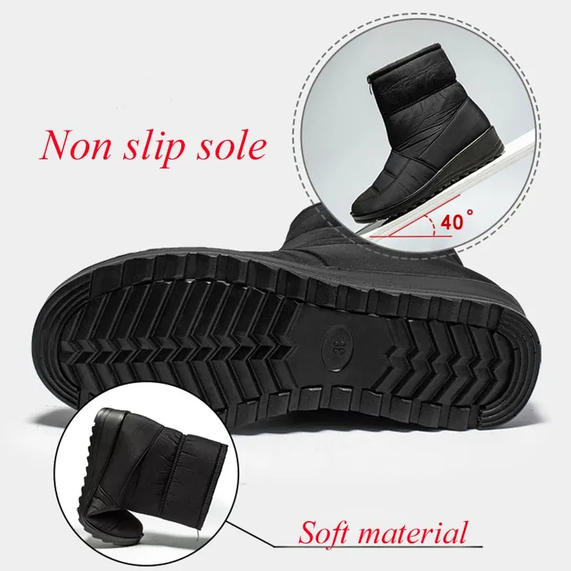 Groovywish Women Orthopedic Boots Plush Ankle Booties