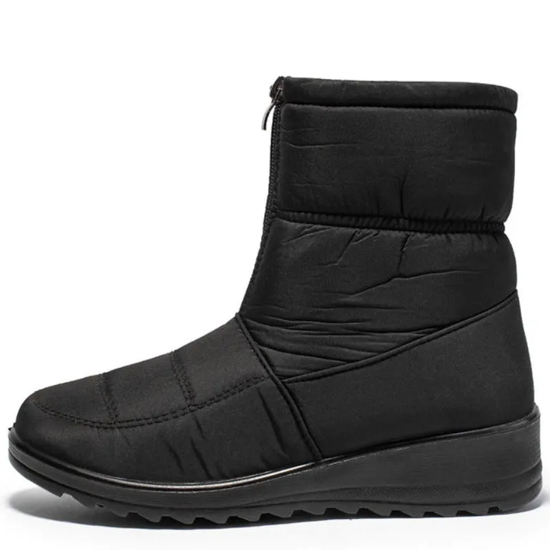 Groovywish Women Orthopedic Boots Plush Ankle Booties
