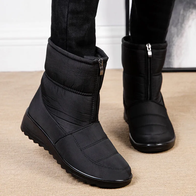 Groovywish Women Orthopedic Boots Plush Ankle Booties
