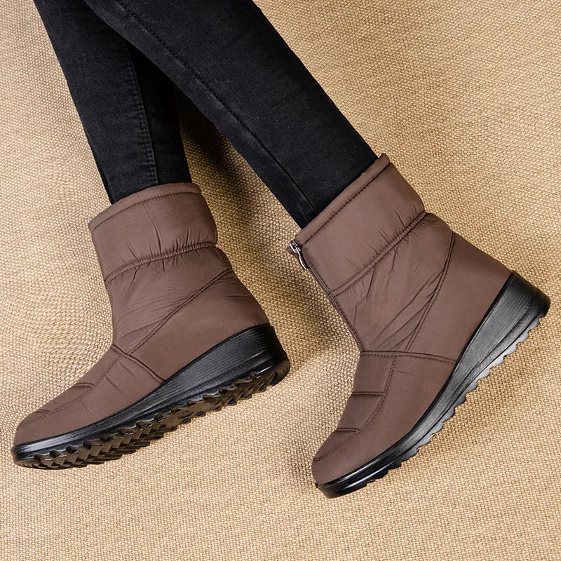 Groovywish Women Orthopedic Boots Plush Ankle Booties