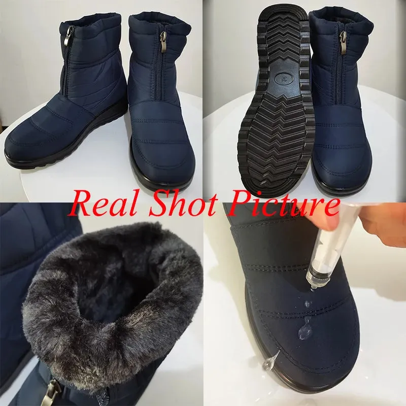 Groovywish Women Orthopedic Boots Plush Ankle Booties