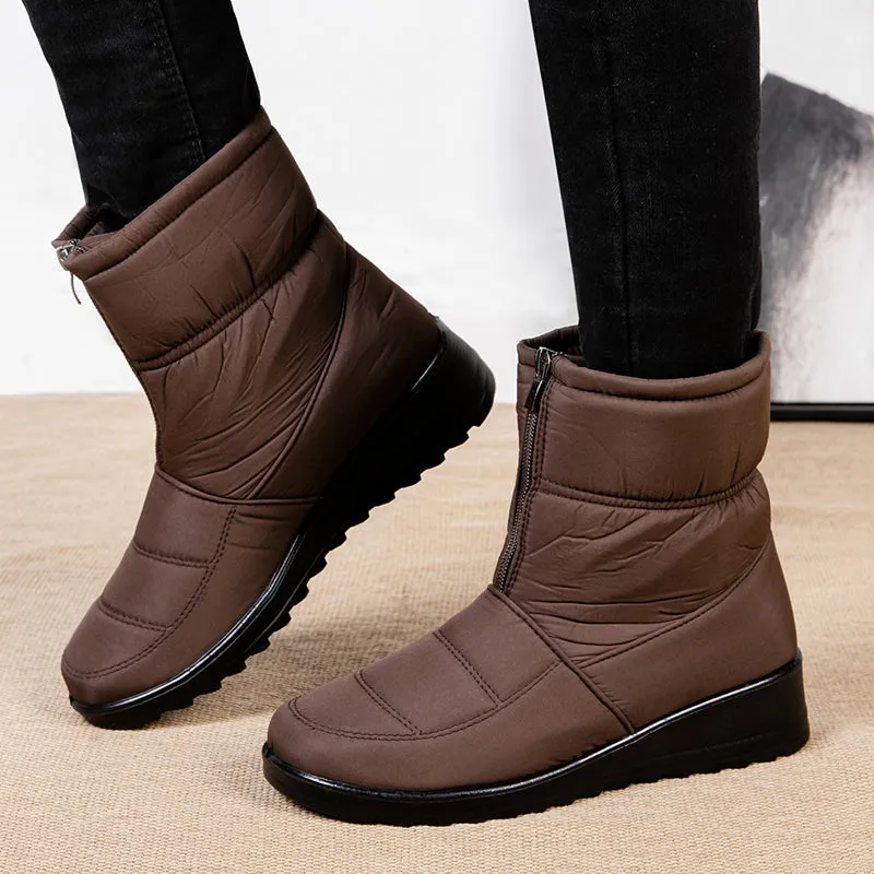 Groovywish Women Orthopedic Boots Plush Ankle Booties