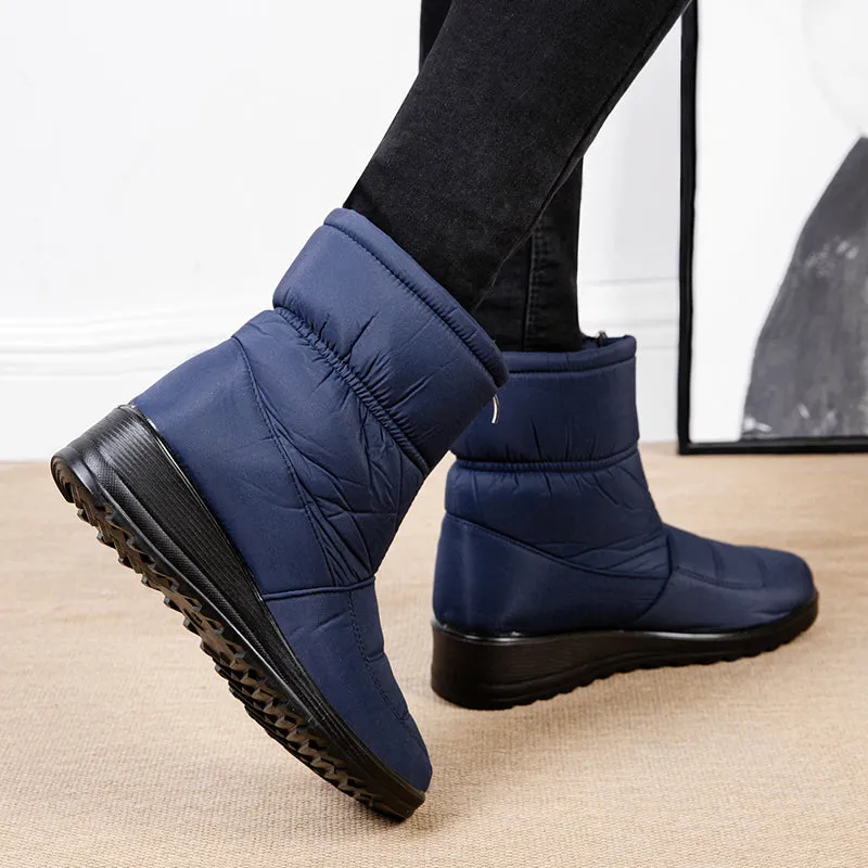 Groovywish Women Orthopedic Boots Plush Ankle Booties