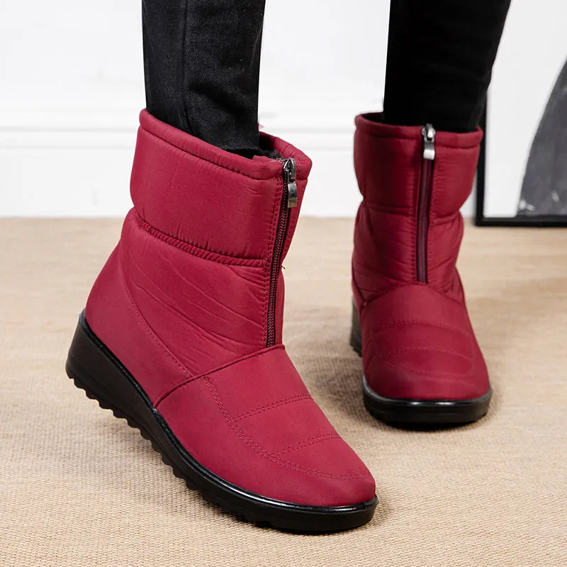 Groovywish Women Orthopedic Boots Plush Ankle Booties