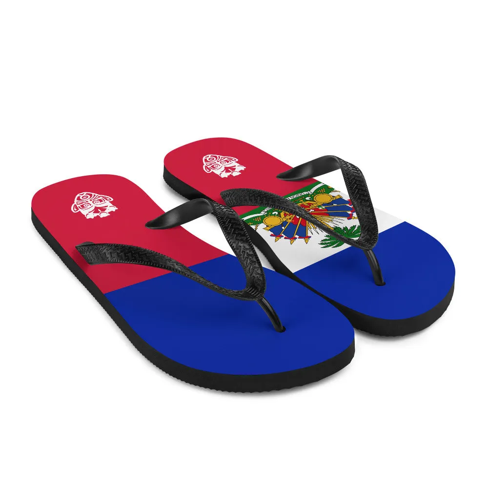 Island Flag - Haiti Flip Flops